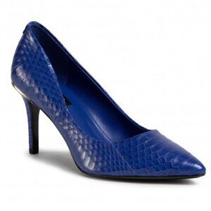 DKNY Stilettos Randi High Pumps~Snake Leather Blue